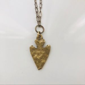 : : Boho ARROWHEAD Charm Necklace : :